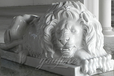 New design life Size marble Lion statues outdoor