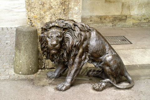 Western design antique bronze lion sculptures with high quality